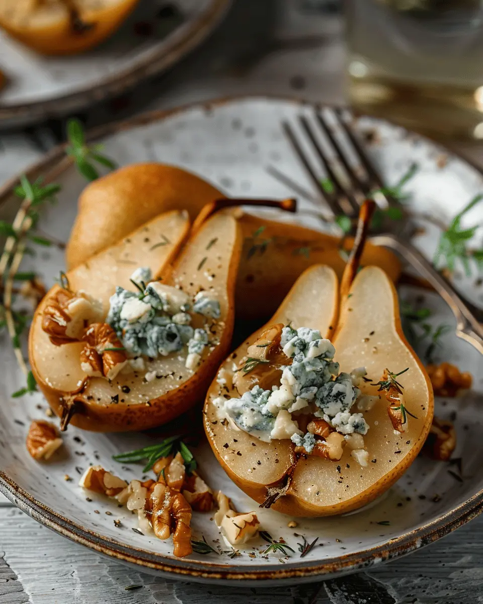 Easy Best Appetizers Recipes: Delightful Blue Cheese Stuffed Pears