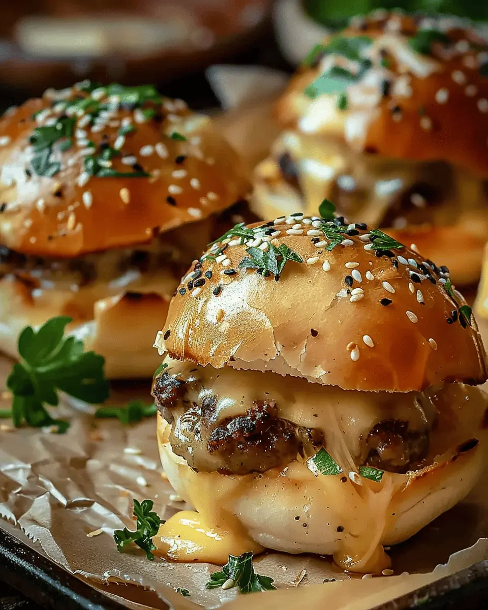 Easy Best Appetizers Recipes: Irresistible Garlic Parmesan Cheeseburger Bombs