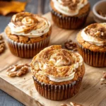 Easy Halloween food ideas : Pumpkin Cream Cheese Muffins
