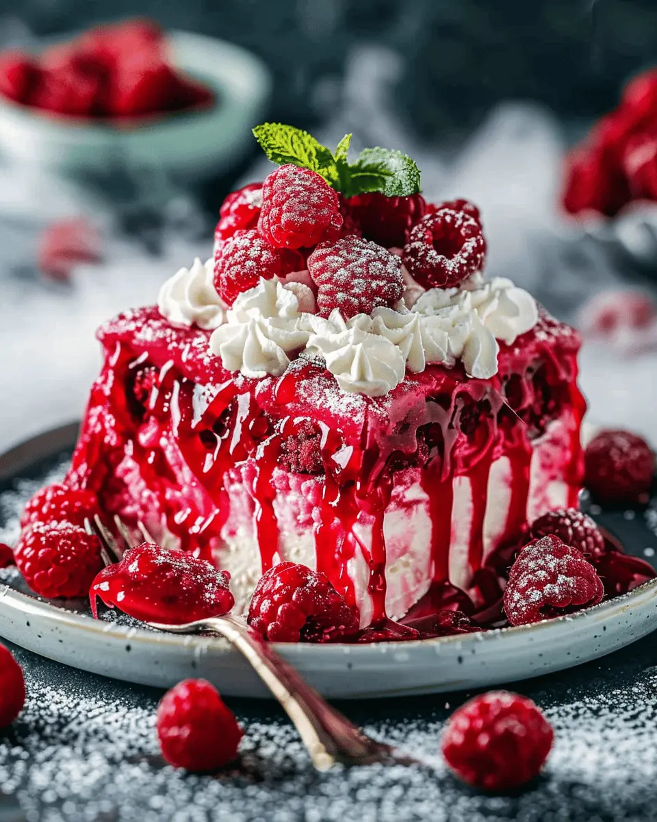 Easy Halloween Food Ideas: Irresistible Raspberry Zinger Poke Cake