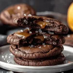 Easy Halloween food ideas : Salted Caramel Chocolate Cookies