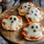 Easy Halloween food ideas : Spooktacular Mini Ghost Pizzas That Are Eerily Easy to Make