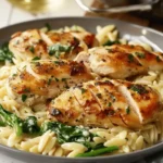 Easy Recipes Dinner : Boursin Orzo with Chicken