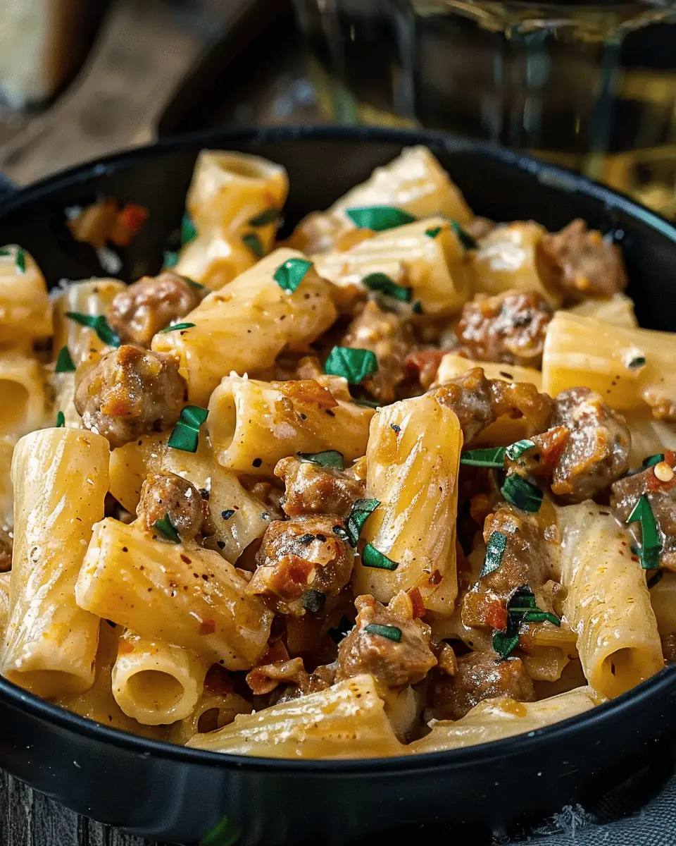 Easy Recipes Dinner: Indulgent Creamy Italian Sausage Rigatoni