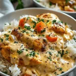 Easy Recipes Dinner : Creamy Smothered Chicken and Rice