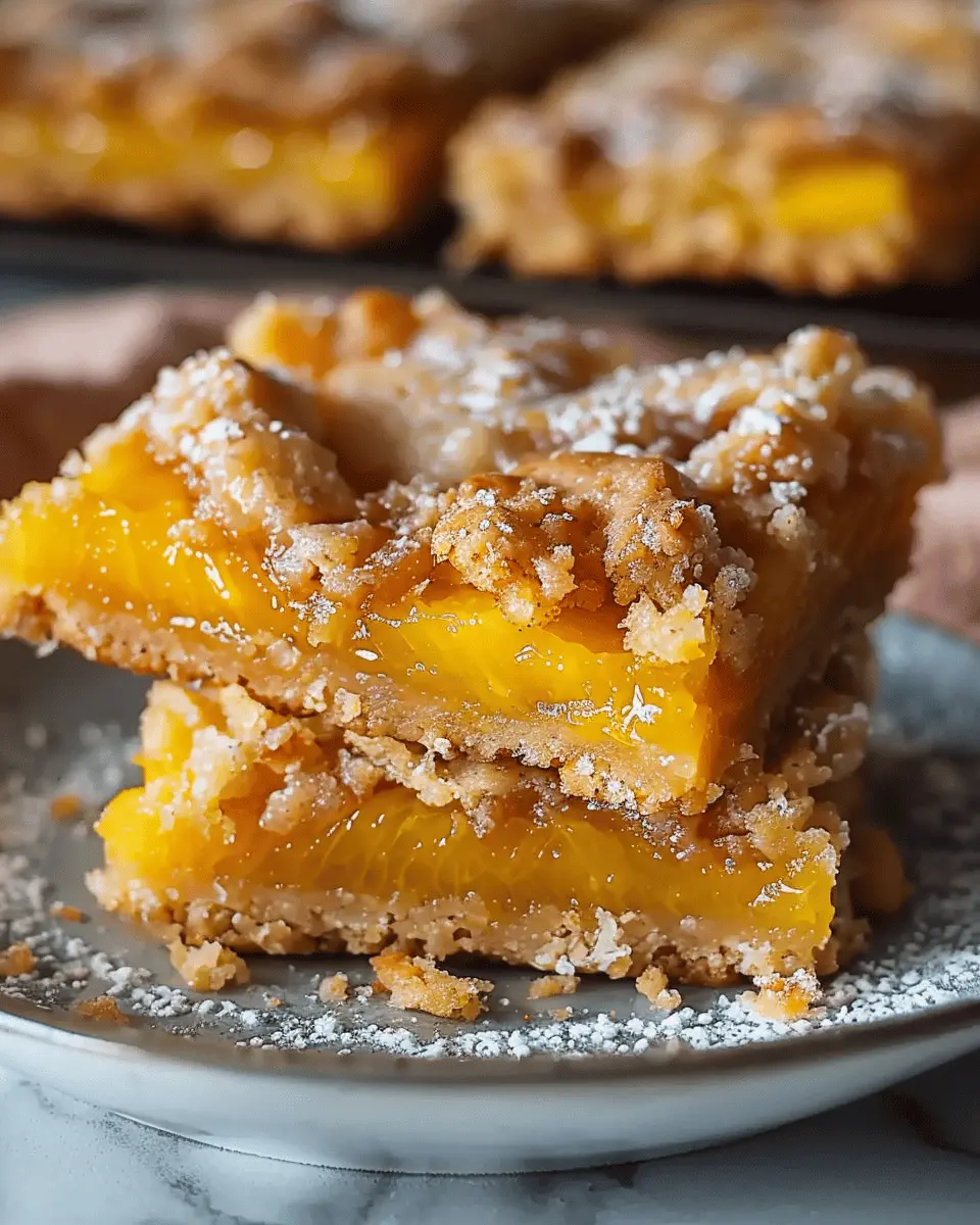 Easy Summer Meals Ideas: Indulgent Heavenly Summer Peach Bars