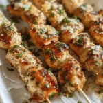 Easy Summer Meals Ideas : Ranch Garlic Parmesan Chicken Skewers