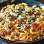 Easy Summer Meals Ideas : The Best Crockpot Garlic Parmesan Chicken Pasta Recipe