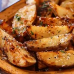 Easy side dishes Garlic Parmesan Potato Wedges