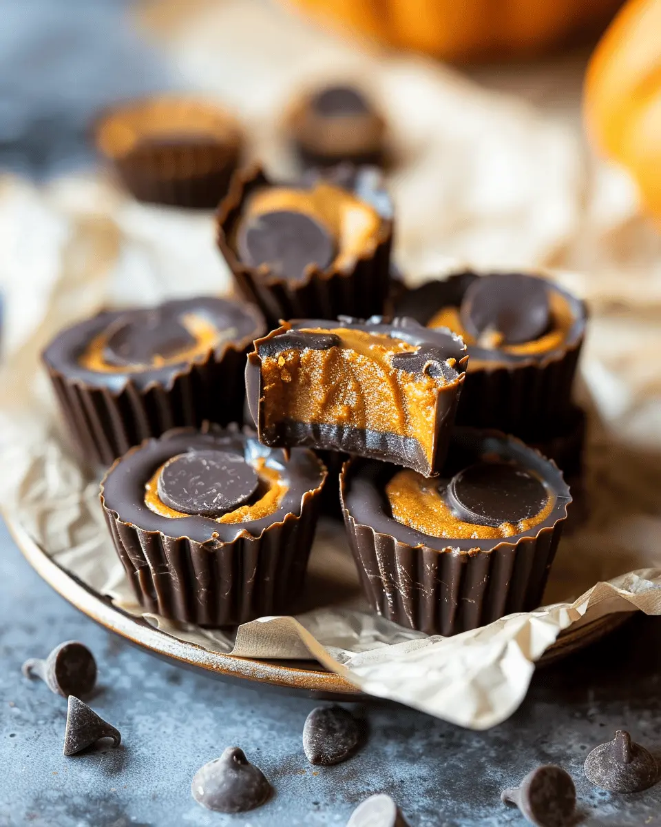 Fall Pumpkin Chocolate Chip Indulgent Chocolate Pumpkin Butter Cups Dairy-Free