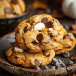 Fall Pumpkin Chocolate Chip Cookies : Pumpkin S’mores Cookies
