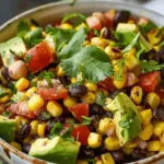 Quick and Easy Healthy Lunch Box Recipes : Black Bean Salad with Corn & Avocado