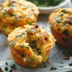 Quick and Easy Healthy Lunch Box Recipes : Loaded Savory Breakfast Muffins