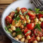 Quick and Easy Healthy Lunch Box Recipes : Tomato Chickpea Salad