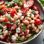 Quick and Easy Healthy Lunch Box Recipes : Tomato and Feta White Bean Salad