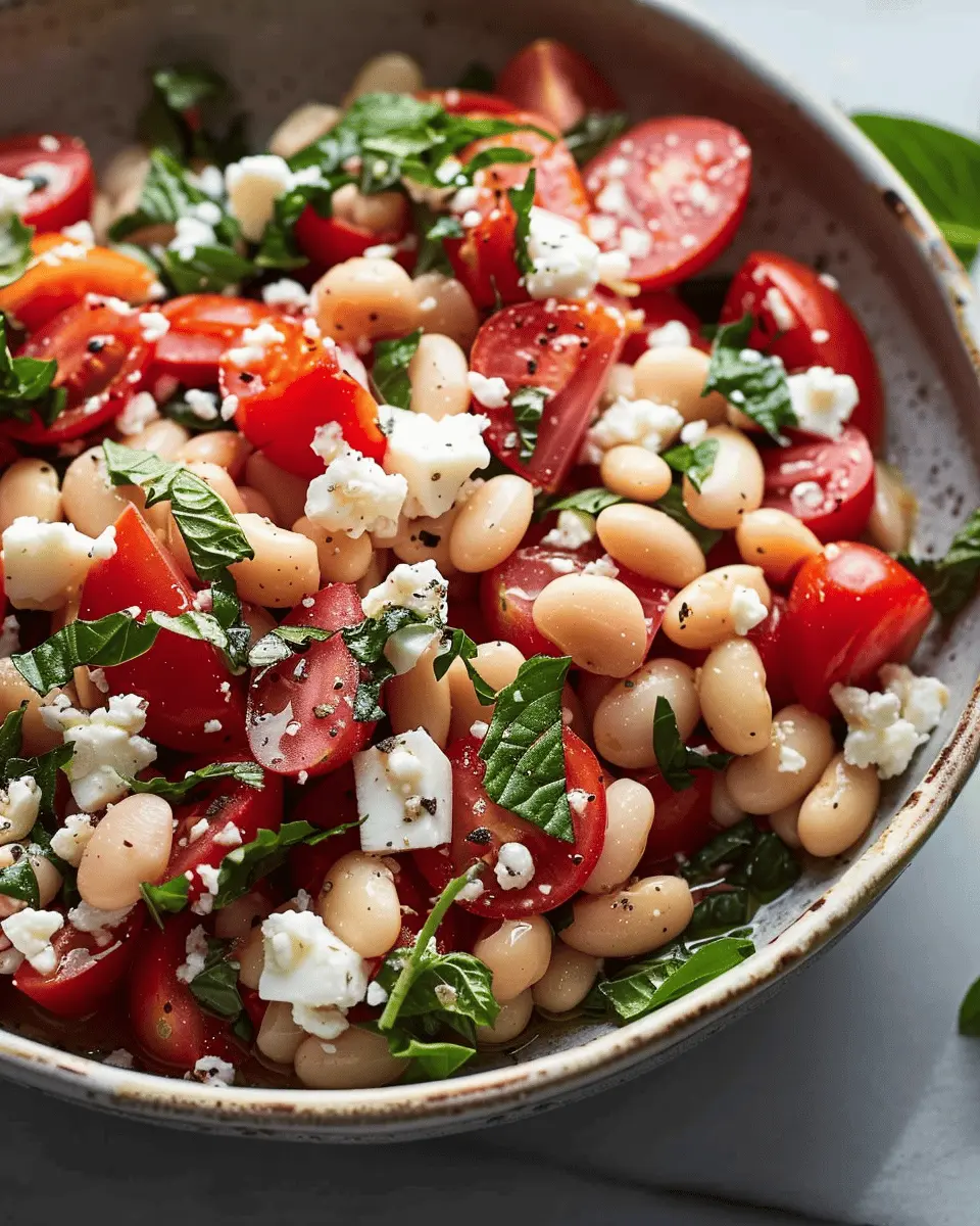 Quick and Easy Healthy Lunch Box Recipes: Tomato and Feta Bean Delight