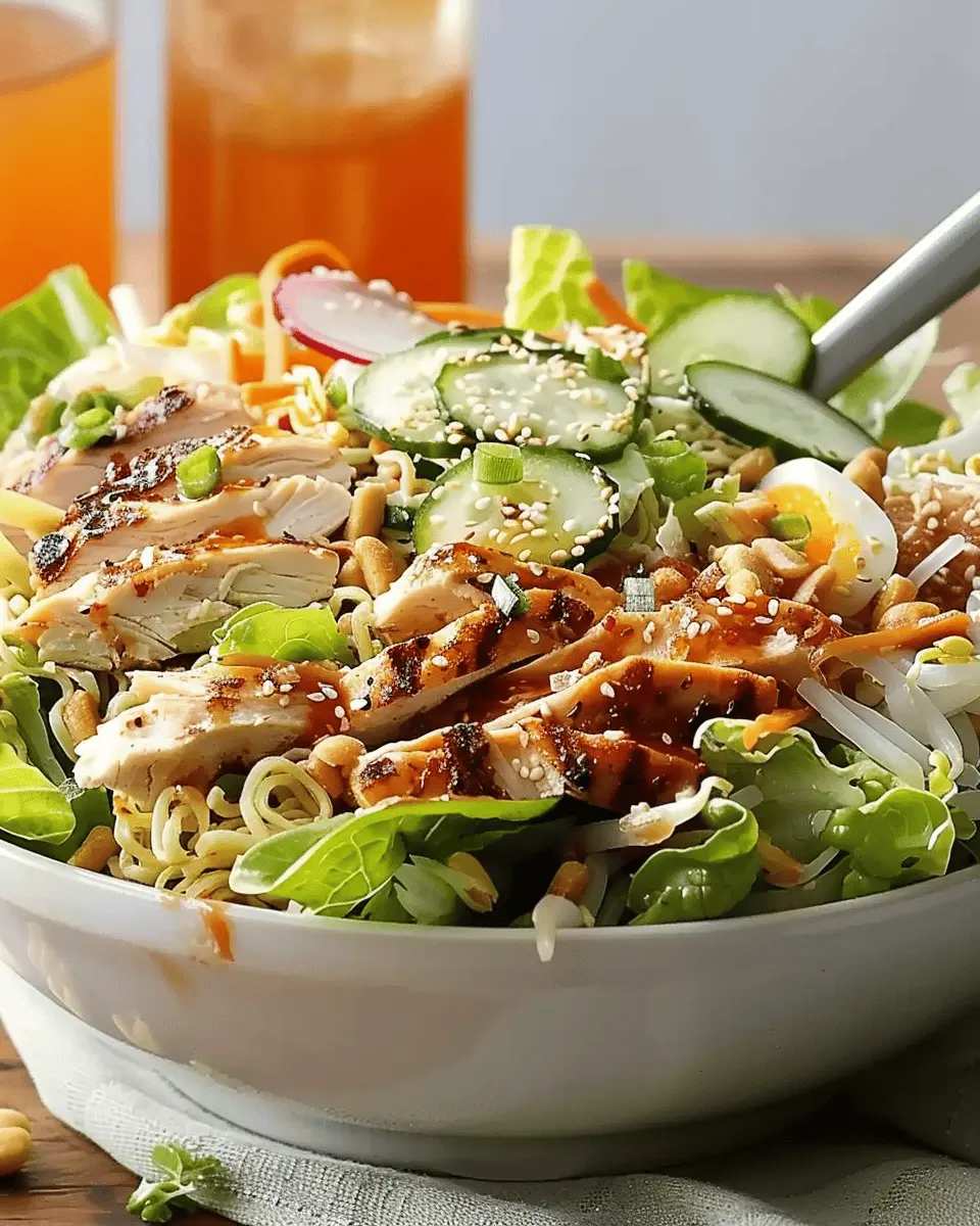Delicious Salad Recipes Ideas: Easy Grilled Chicken Ramen Salad