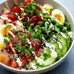 Delicious Salad Recipes Ideas : Ramen Tuna Poke Bowl