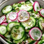 Delicious Salad Recipes Ideas : Radish and Cucumber Salad