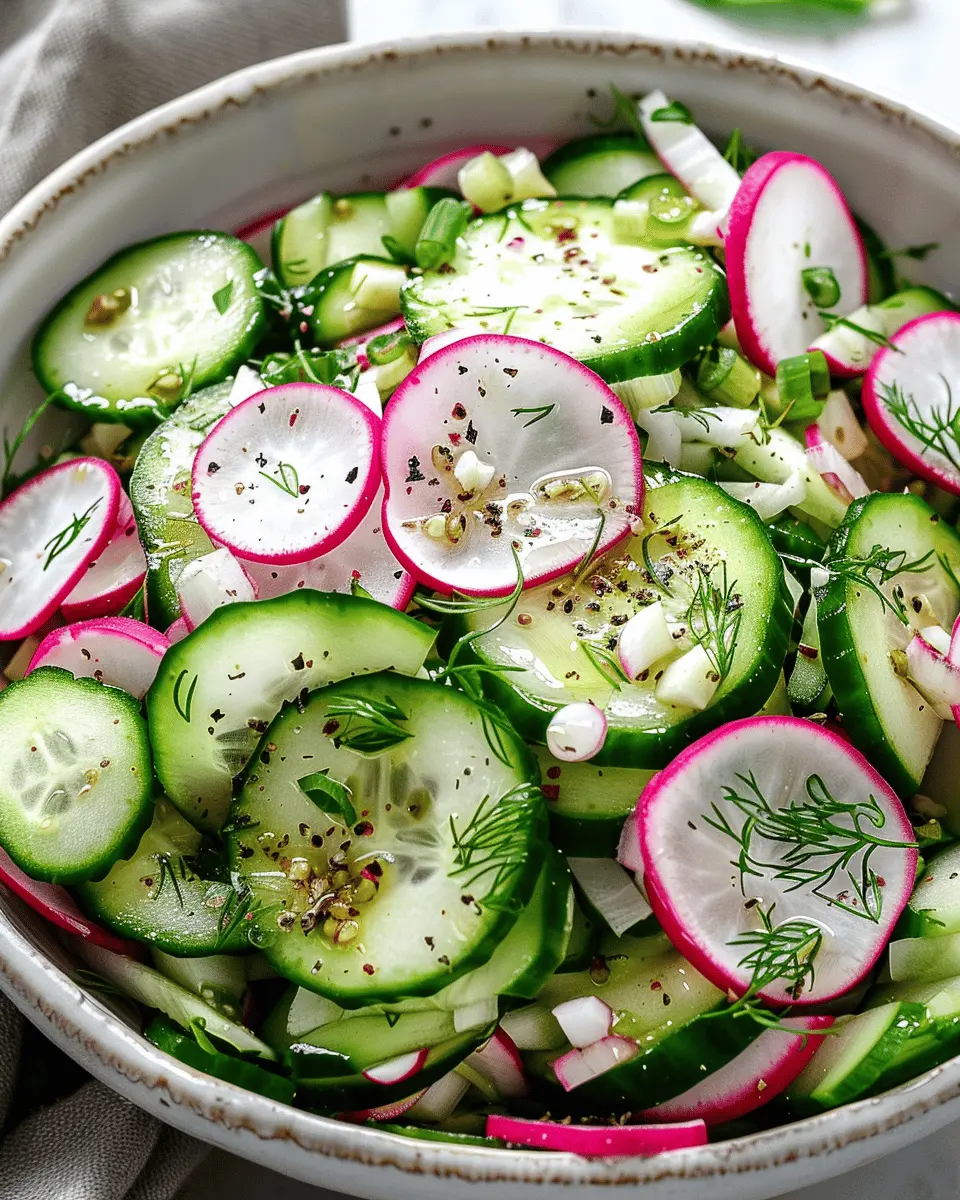 Delicious Salad Recipes Ideas: Refreshing Radish and Cucumber Salad