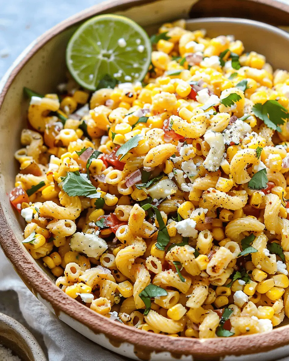 Delicious Salad Recipes Ideas: Easy Mexican Street Corn Pasta Salad