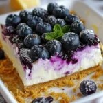 easy Delicious Desserts & Sweet Recipes : No Bake Lemon Blueberry Dessert