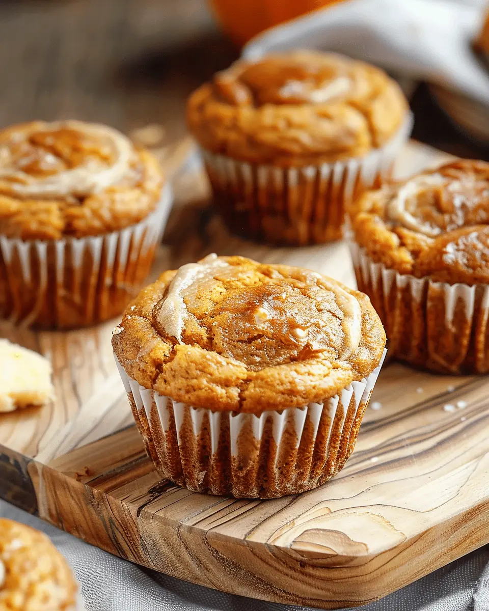 easy healthy pumpkin muffins recipes: Indulgent Pumpkin Cream Cheese Muffins for Fall