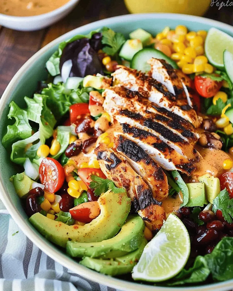 Delicious Salad Recipes Ideas: Flavorful Southwest Santa Fe Chicken Salad