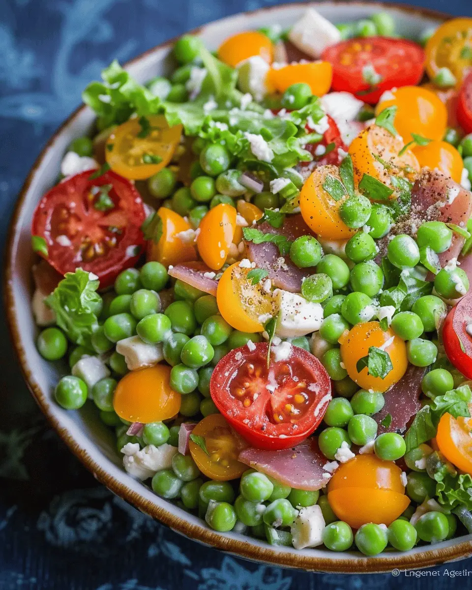 Delicious Salad Recipes Ideas: Easy English Pea Salad with Turkey Bacon