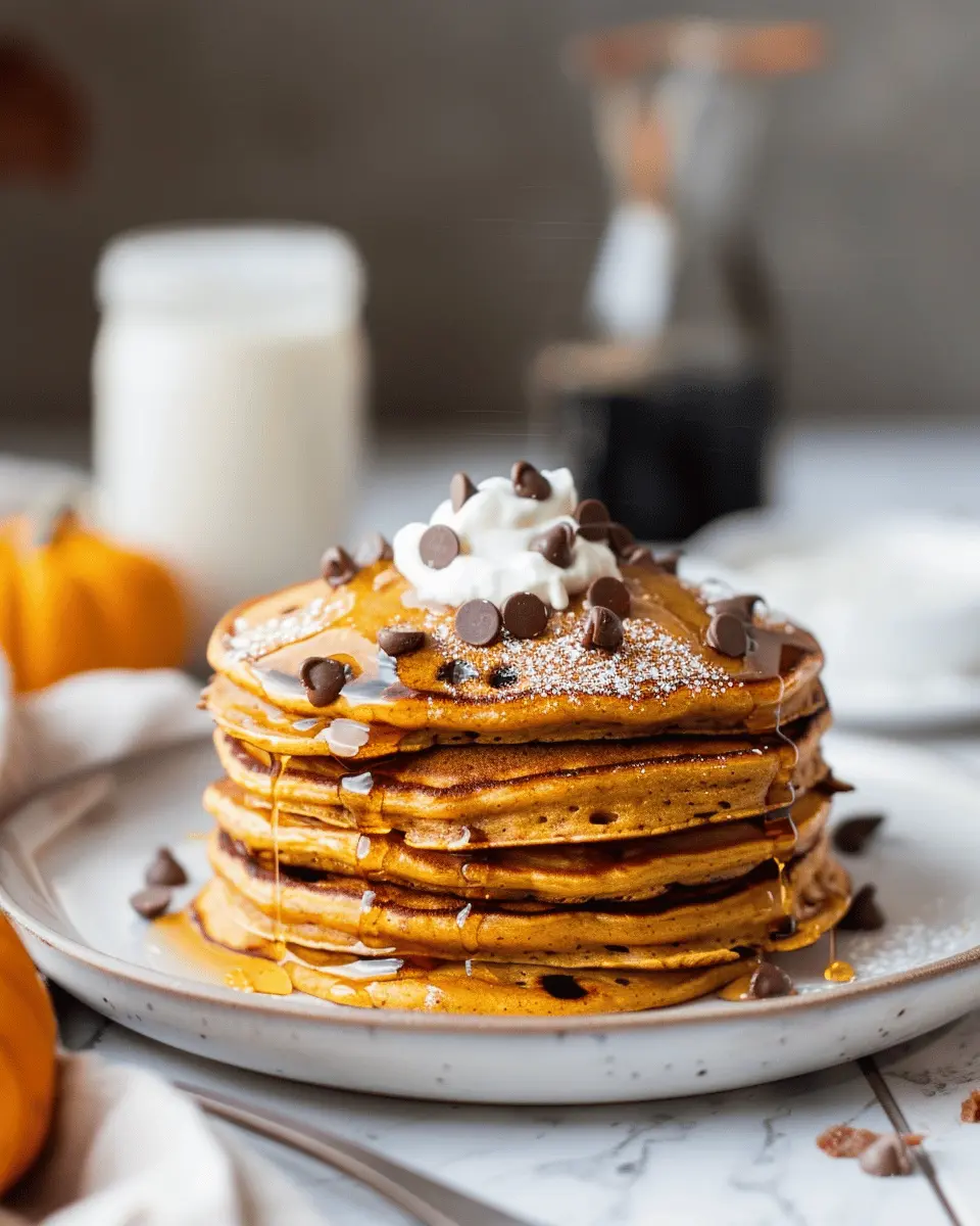 Pumpkin Chocolate Chip Pancakes: Easy Fall Breakfast Delight