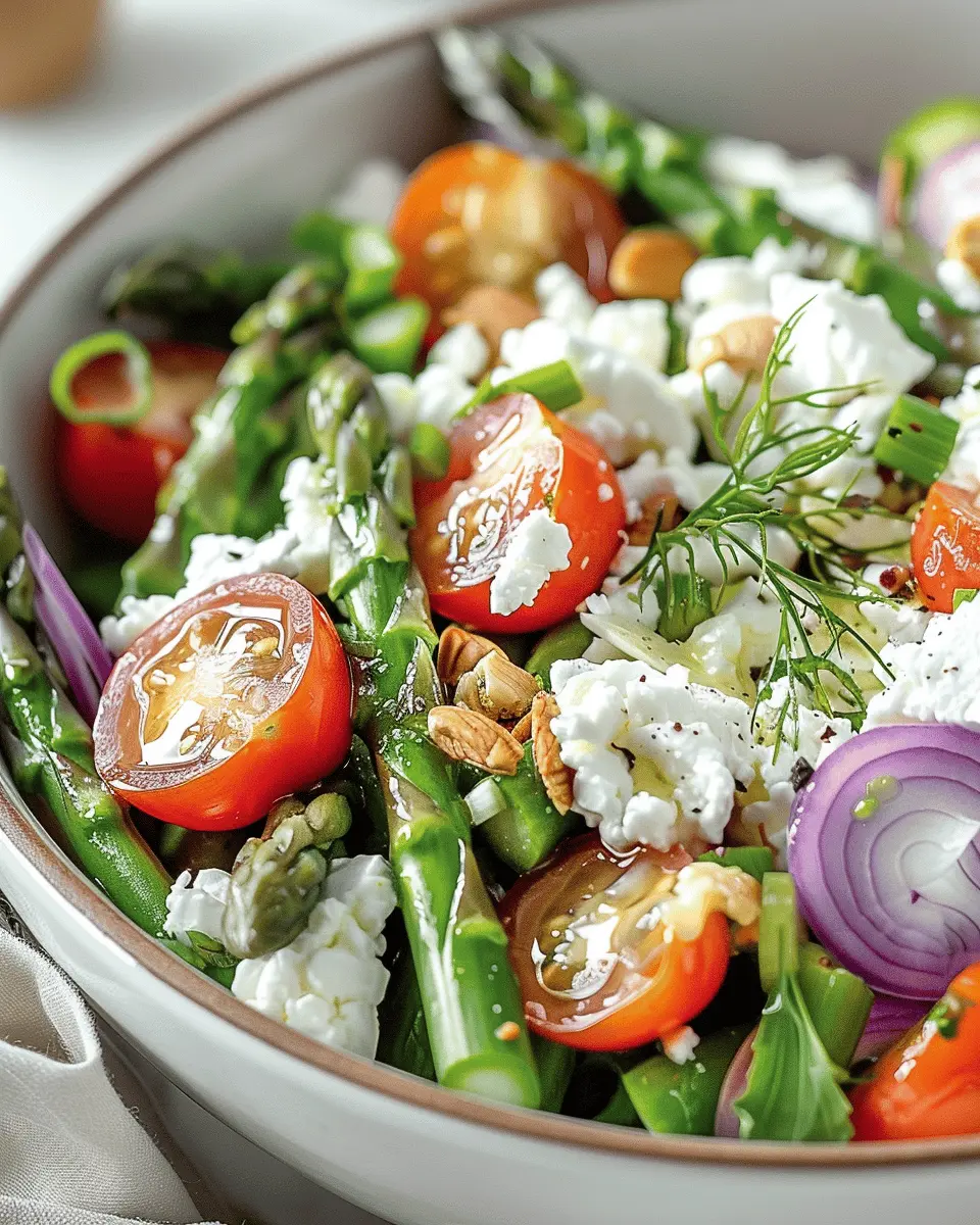 Delicious Salad Recipes Ideas: Fresh Cottage Cheese Asparagus Salad