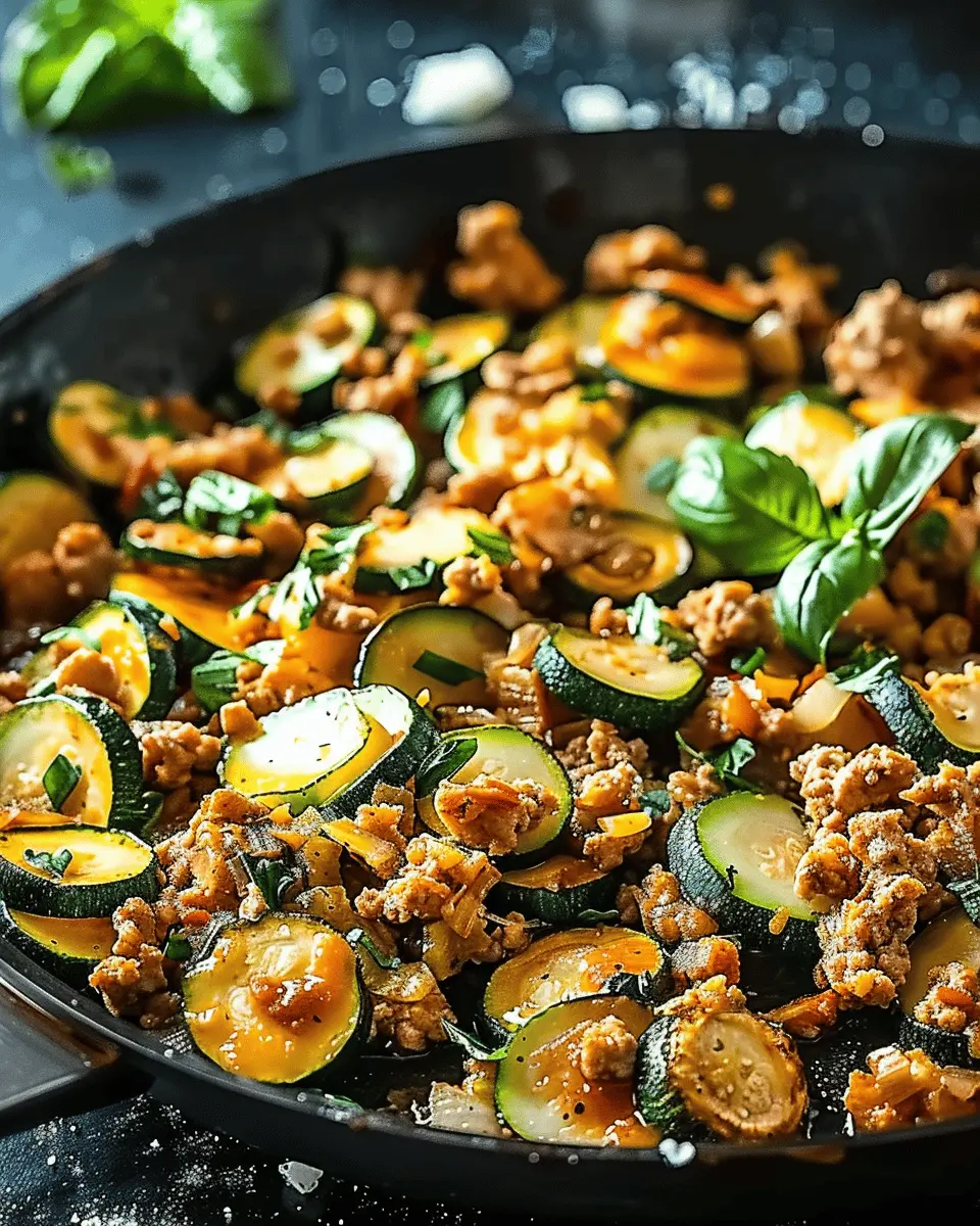 Low Carb Recipes: Easy Ground Turkey and Zucchini Skillet Delight