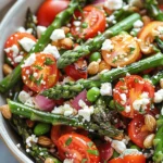 Delicious Salad Recipes Ideas : Asparagus, Tomato, and Feta Salad