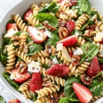 Delicious Salad Recipes Ideas : Strawberry Spinach Pasta Salad