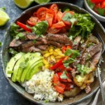 Low Carb Recipes : High Protein Steak Fajita Bowl