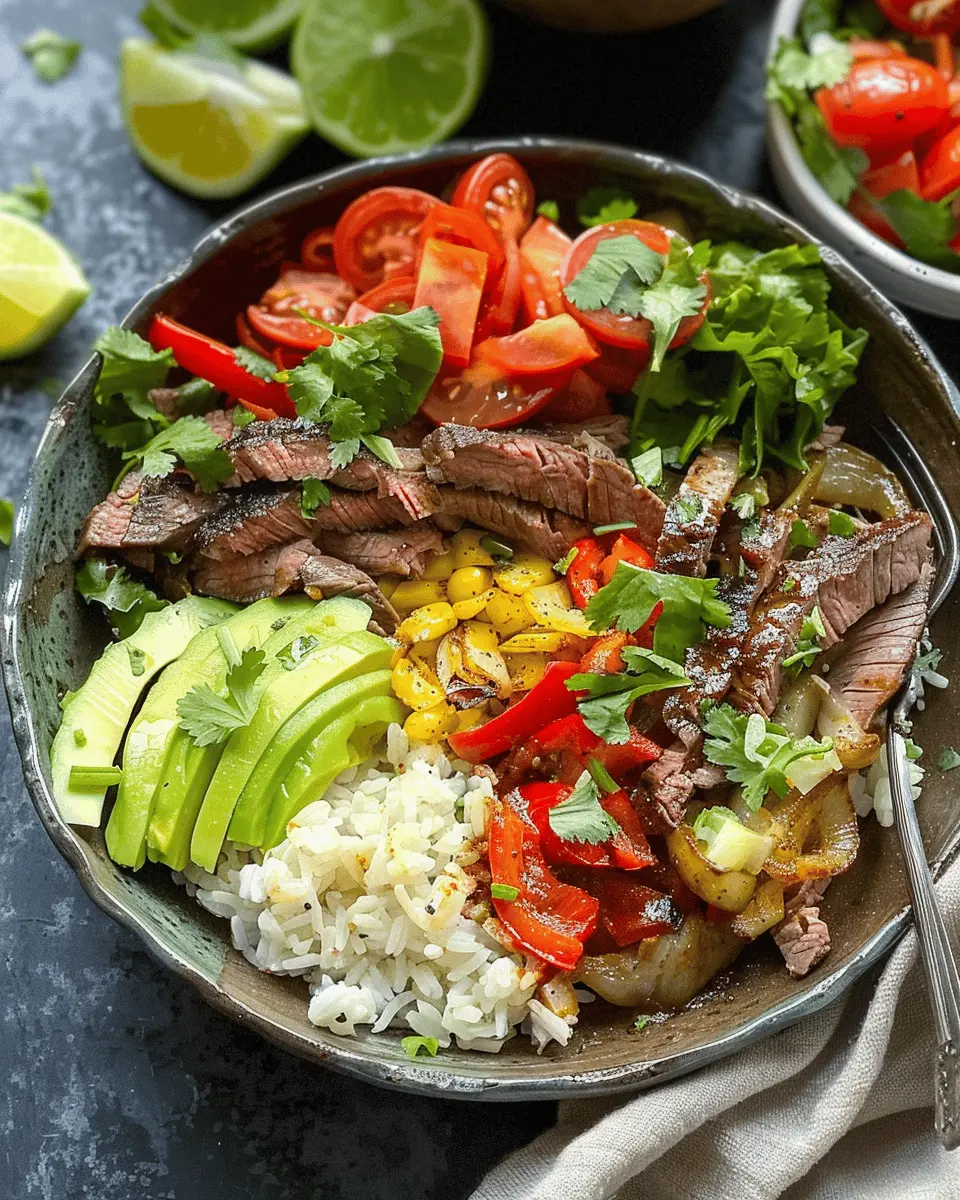 Low Carb Recipes: Satisfying High Protein Steak Fajita Bowl