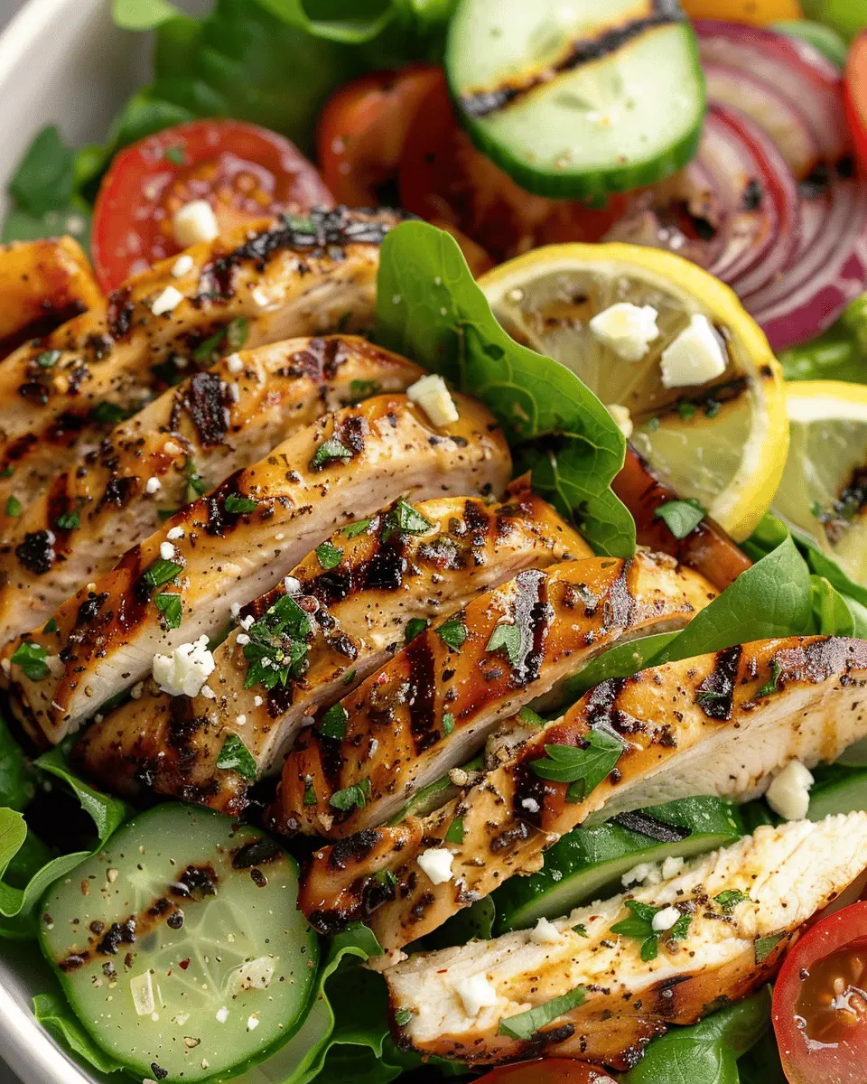 Delicious Salad Recipes Ideas: Easy Grilled Lemon Herb Chicken Salad