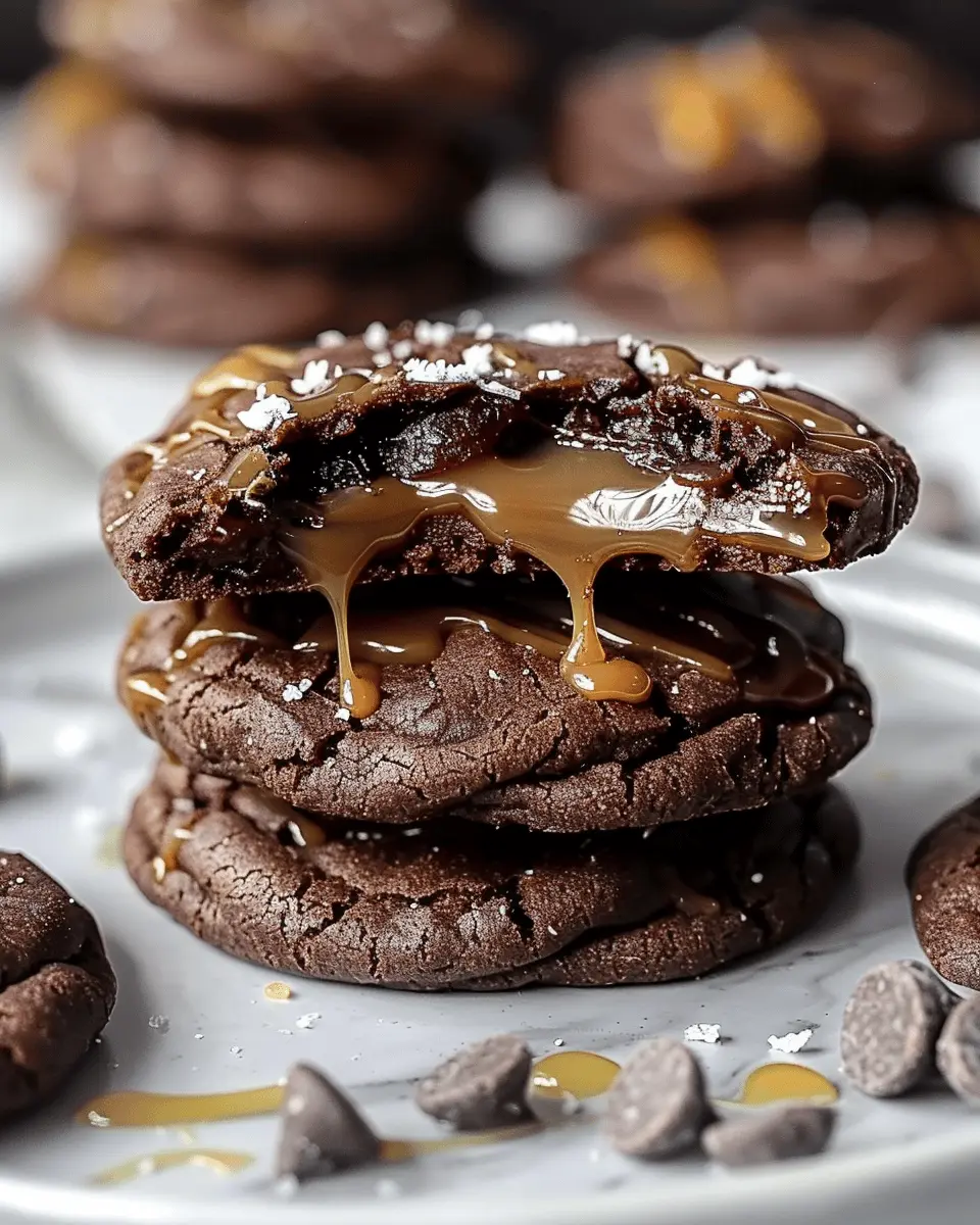 Easy Halloween Food Ideas: Indulgent Salted Caramel Chocolate Cookies