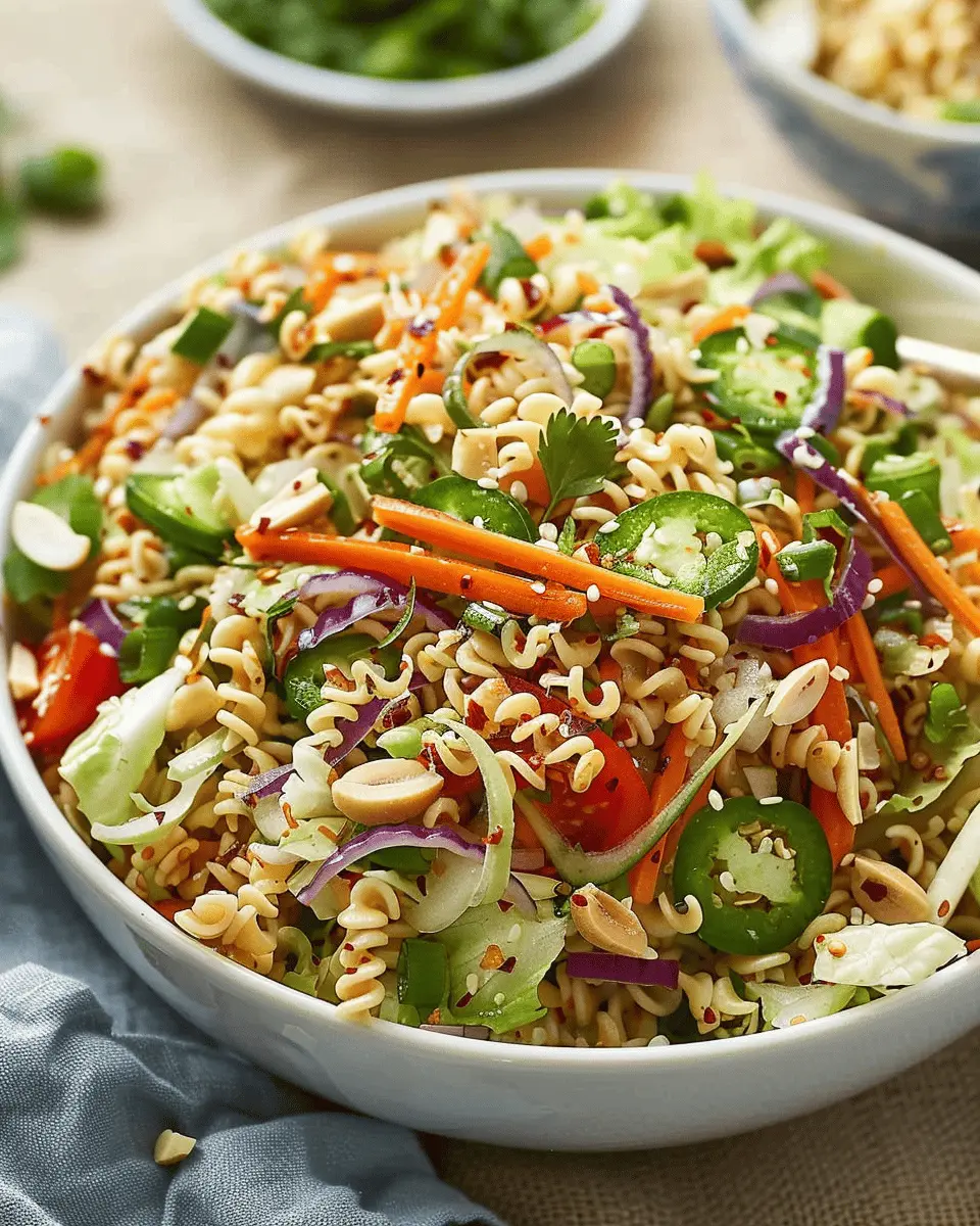 Delicious Salad Recipes Ideas: Best Ramen Noodle Salad with Turkey Bacon