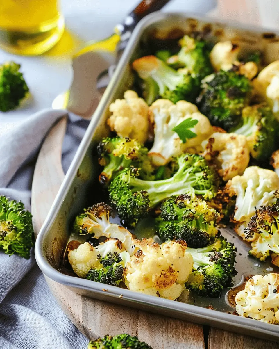 Easy SIDE DISHES: Delightful Roasted Broccoli and Cauliflower