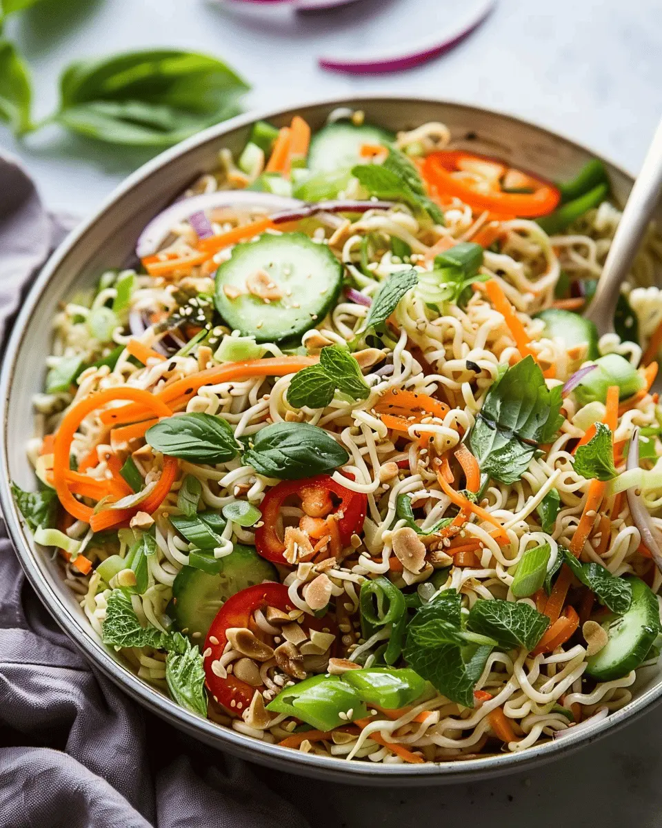 Delicious Salad Recipes Ideas: Refreshing Cold Ramen Noodle Salad