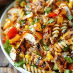 Delicious Salad Recipes Ideas : BBQ Chicken Pasta Salad