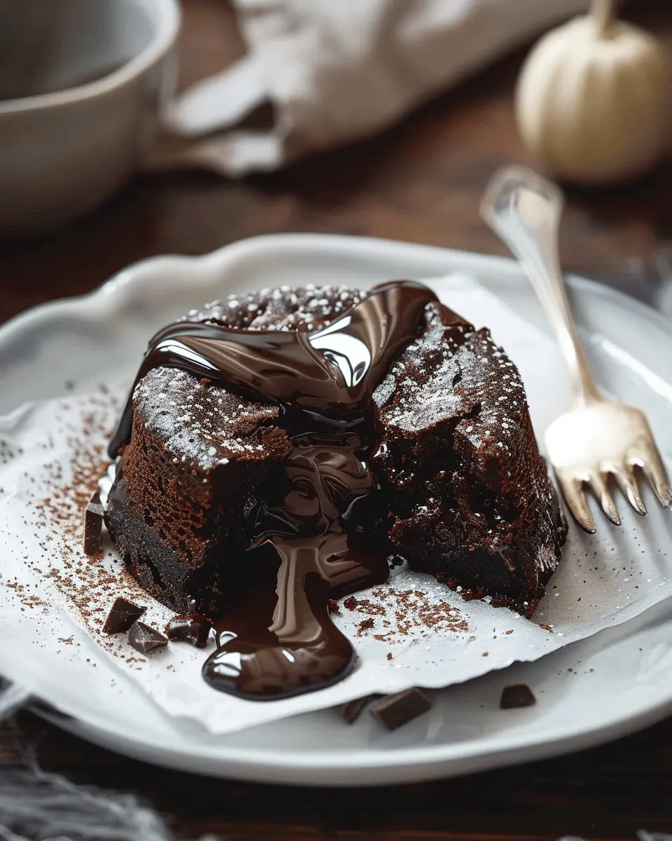 easy halloween food ideas: Indulgent Crockpot Chocolate Lava Cake