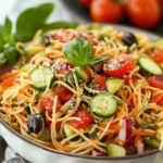 Delicious Salad Recipes Ideas : Spaghetti Salad with Italian Dressing