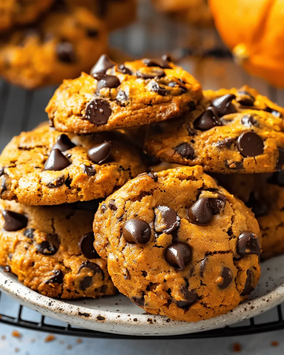 Fall Pumpkin Chocolate Chip Cookies: Easy 3 Ingredient Delight