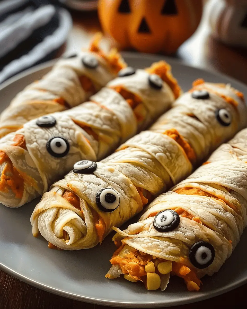 Easy Halloween Food Ideas: Creepy-Cute Mummy Veggie Wraps for Fun Gatherings