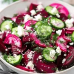 Delicious Salad Recipes Ideas : Beet Salad with Feta, Cucumbers, and Dill