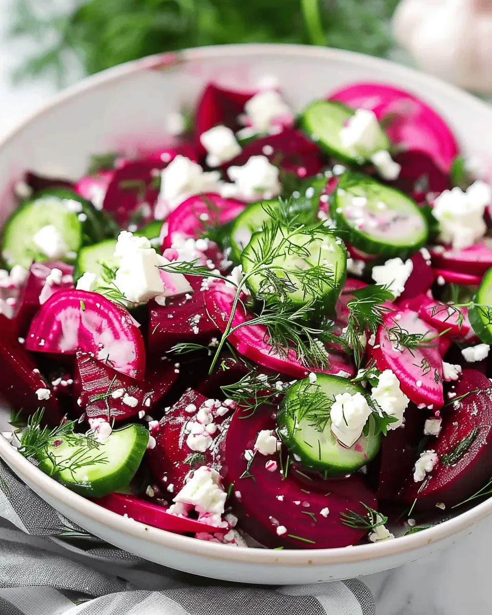 Delicious Salad Recipes Ideas: Beet Salad with Feta and Dill