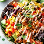 Delicious Salad Recipes Ideas : Spicy Southwest Salad (with Spicy Ranch Dressing)
