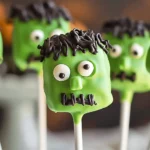 Easy Halloween food ideas : Frankenstein Cake Pops